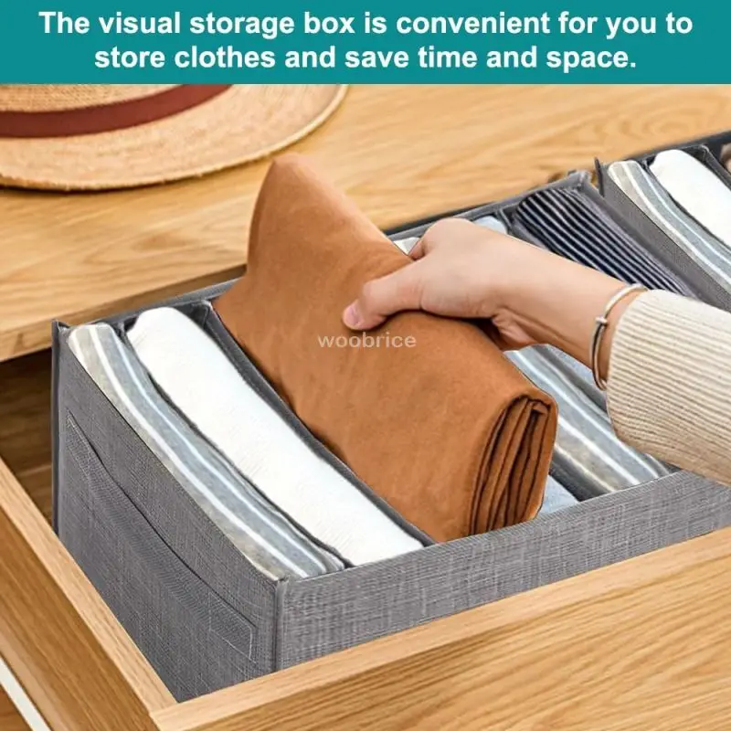 Organizer for drawers Clothes Organizer Pants Jeans Storage Box Cabinet Drawer Organizer Underwear Socks T-Shirt Wardrobe Storage