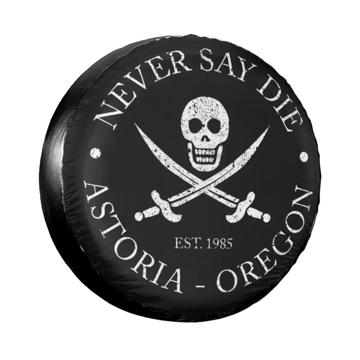 Never Say Die The Goonies Spare Tire Cover Bag Pouch For Suzuki Mitsubish Sloth Chunk Fratelli Skull Car Wheel Covers