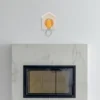 Birdhouse Key Ring - White House with Yellow Bird 2