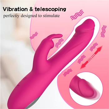 Dual Rabbit Dildo Vibrator Sexy Accessories for Women G Spot Vibrators Vagina Clitoris Massager Silicone Sex Toys Adult Products 4