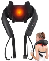 Masgre Shiatsu Back Neck Massager Cordless Shoulder Massager with Heat Electric Deep Tissue 3D Kneading Massage Pillow