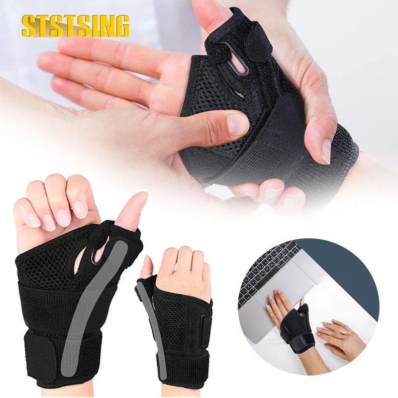 

Adjustable Movement Recovery Thumb Two-Way Support Wrist Guard,Thumb Stabilizer Wrist Guard For Men and Women-One Size Fits Most