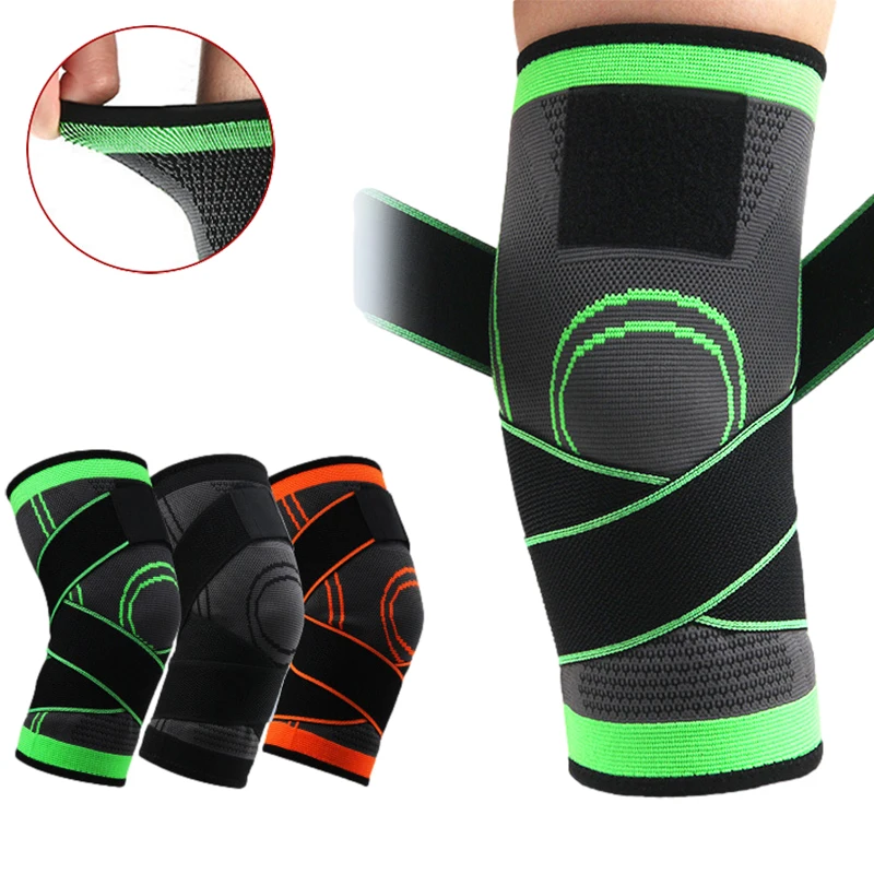 

1Pcs Knee Pads Breathable Elastic Sports Support Kneepad Elastic Pressurized Fitness Gear for Running Climbing Basketball Brace