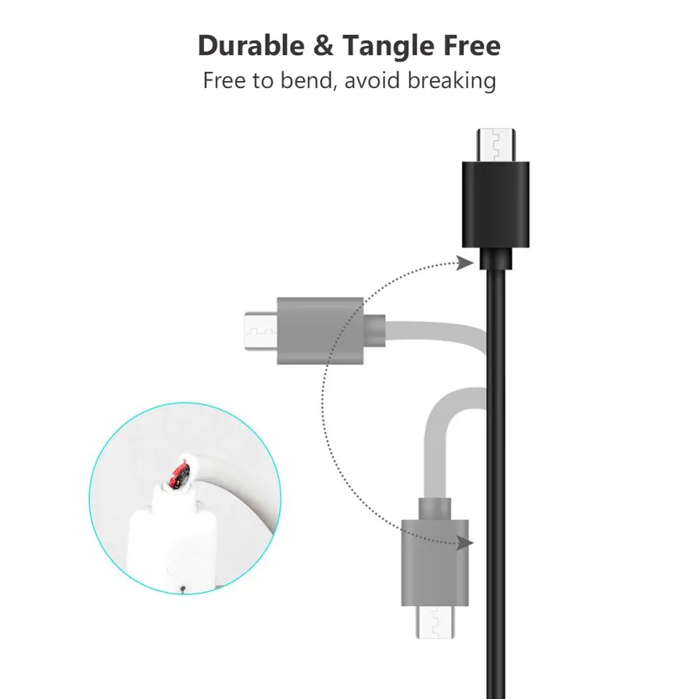 Micro USB Charging Wire For Earphone Android Mobile Phone Cable Fast Charging Cable Micro-USB Cord charging cable usb charging cable