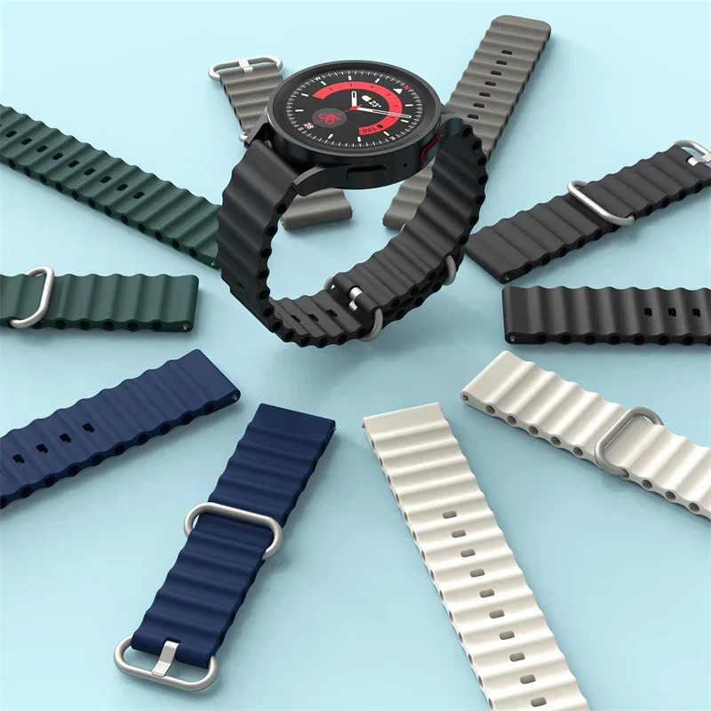 Ocean Silicone Watch Band - Premium 22mm/20mm Bracelet Strap
