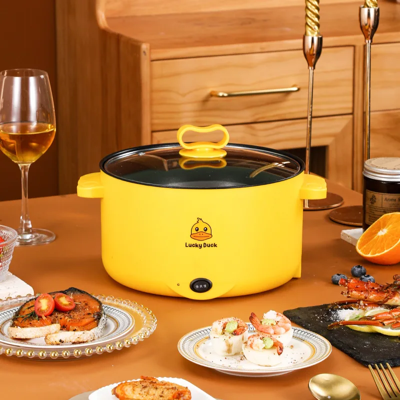 3l-cartoon-with-steamer-non-stick-electric-cooking-pot-multifunctional-integrated-electric-hot-pot-household-electric-steamer