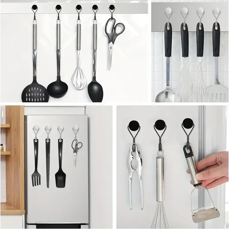 Magnetic Hooks 4Pcs Heavy-Duty Swivel Neodymium Magnets Multipurpose Hanging Solutions for Home
