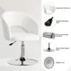 Vanity Chair with Arm, PU Leather Chair for Vanity, Swivel Accent Chair, Adjustable Height Makeup Chair 4