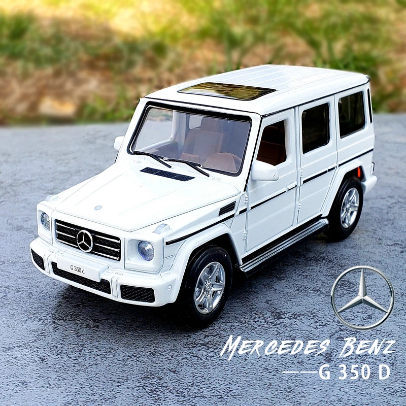 MSZ 1:32 Hot Style Pull Back Car Mercedes Benz G350D Sound And Light Model Diecast Metal Vehicle Collection Children Toy Gift 1 32 diecast alloy model car miniature benz gle 63s metal vehicle suv simulation sound light children christmas gifts collected