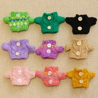 Labubu Doll Clothes Plush Christmas Sweater 17cm Plush Doll Clothes Accessories Labubu I II Idol Doll Sitting Party Accessories 1