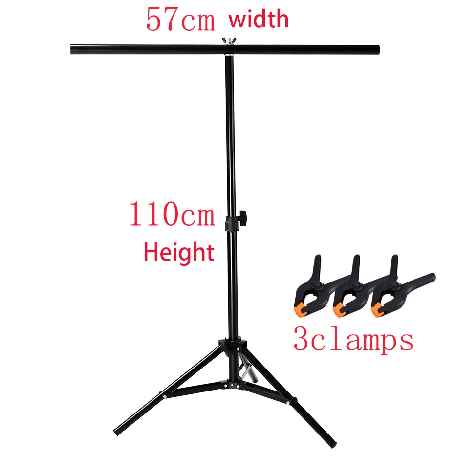 Photo Studio Backdrop Stand Photography Background Support Big PVC Background Holder Photo Stand With Clamps 110X57C