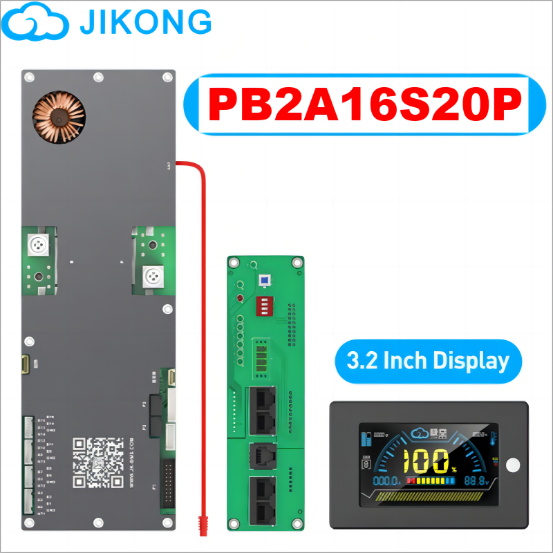 JIKONG JKBMS JK-PB2A16S20P LiFePo4 Li-Ion LTO Battery 24V 48V 8S/16S 150A Household Energy BMS Home Inverter Active balancer 2A