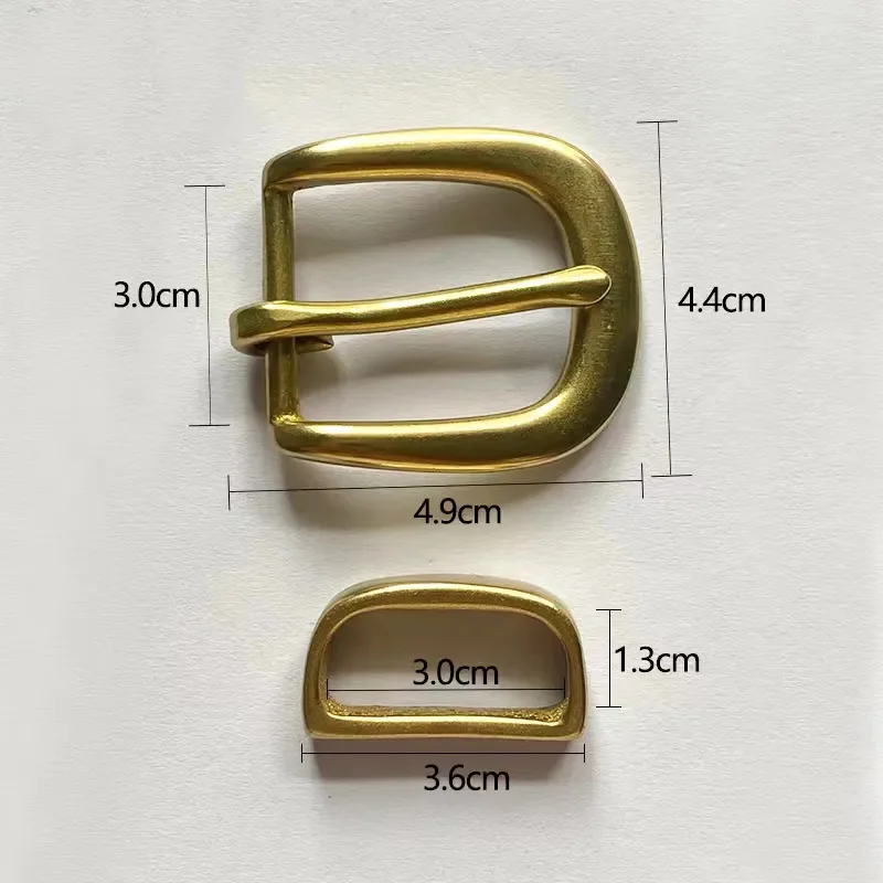 25/30mm Solid Brass Belt Buckle Women Men Metal Pin Buckles DIY leather craft bag belt buckle Jeans Accessories