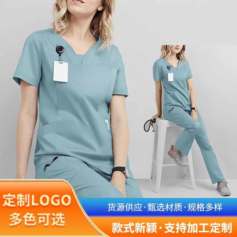 

Костюм Медсестры для операционной, медицинский изоляционный костюм для салона красоты, Рабочая Униформа для стоматологической больницы, одежда для мытья рук