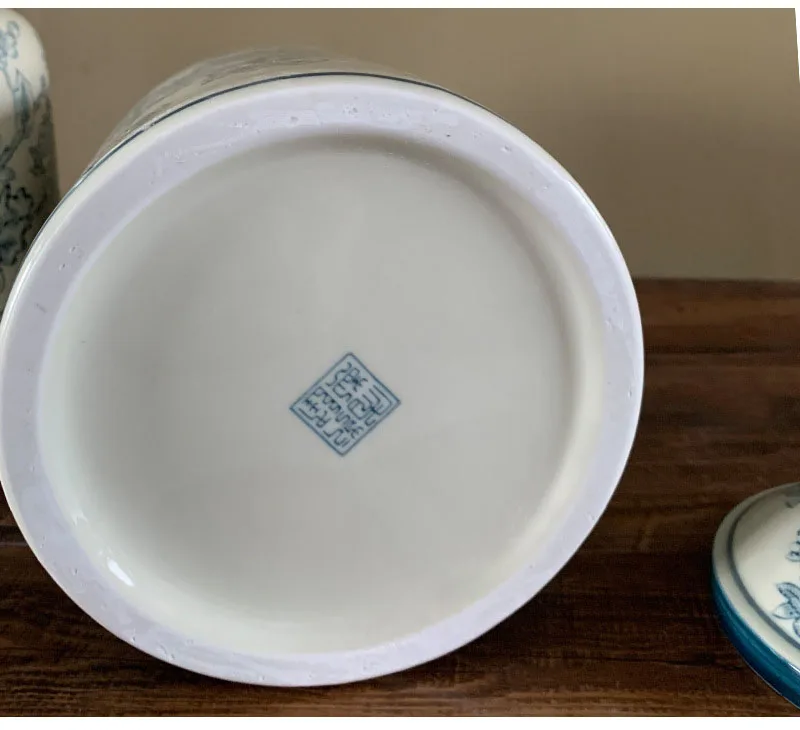 armazenamento antigo azul e branco porcelana vaso