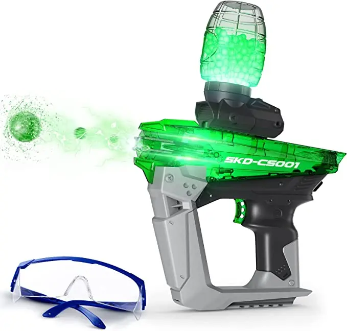 

SKD Gel Blaster with LED Activator Glow in The Dark High Speed Automatic Splatter Ball Gun Outdoor Sports Water Ball Gun