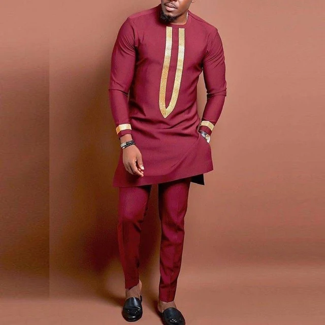 Deji Long Sleeve Dashiki Outfit - Image 4