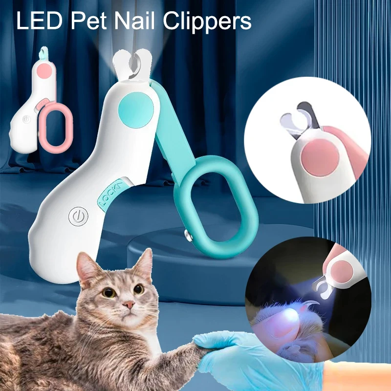 

Mini Pet Nail Trimmer, Suitable for Cats and Dogs, LED Illumination, Lightweight and Portable, Accurate Bloodline Positioning