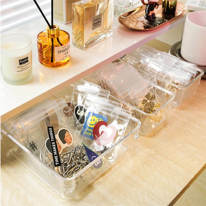 Acryl Kunststoff Lagerung Box Mit Deckel Make-Up Organizer Transparent  Schreibtisch Schublade Organisatoren Box Schmuck Box