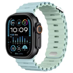 Ocean Silicone Strap for Smartwatch - Premium Durable Band Bracelet (Pistachio nut)