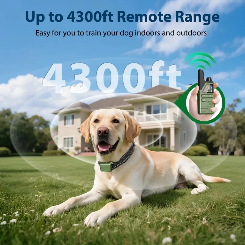 Digital Dog Training Collar Waterproof Rechargeable Remote Control Pet LCD Display For All Size Shock Vibration Sound_voghion.com