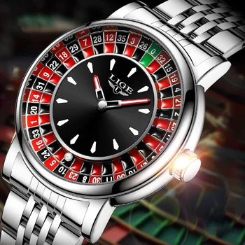 LIGE Fashion Men Watch Rotating 1