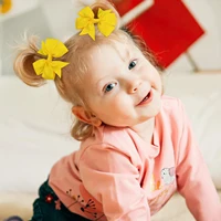 20/40Pcs Sweet Random Candy Color Bow Hair Clip Set for Baby Girls Cute Ribbon Hairpin Kids Headwear Kids Hair Accessories Gifts 5