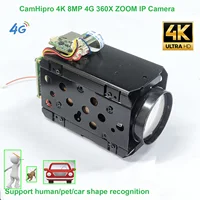 CamHipro 4G Беспроводная 8-мегапиксельная 360-кратная зум-гуманоидная IP-камера SONY IMX 415 DV-рекордер Поддержка SD-микрофона Динамик 4G SIM