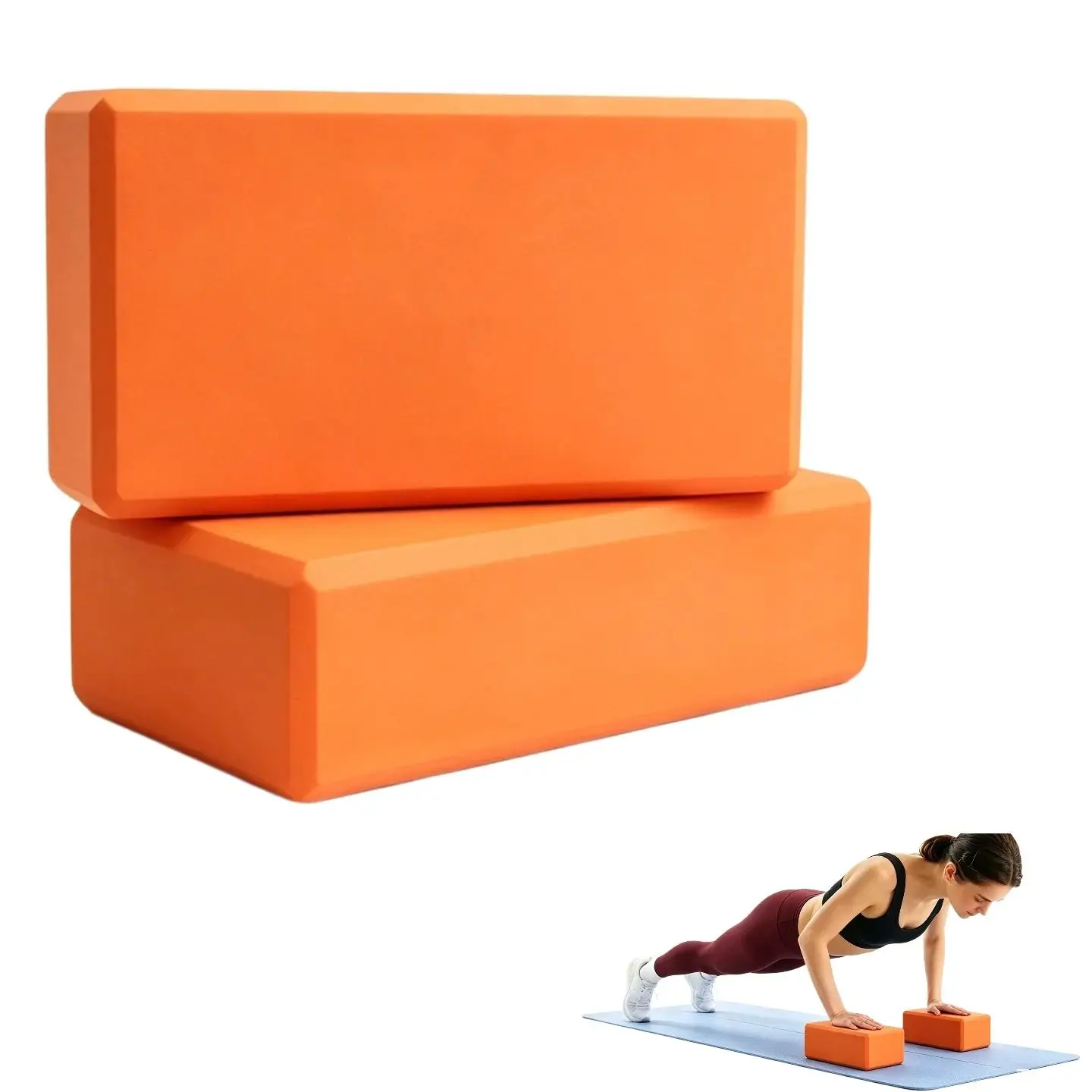 Premium High-Density Foam Yoga Blocks – Lightweight, Supportive, and Odor-Free Essential Yoga Gear