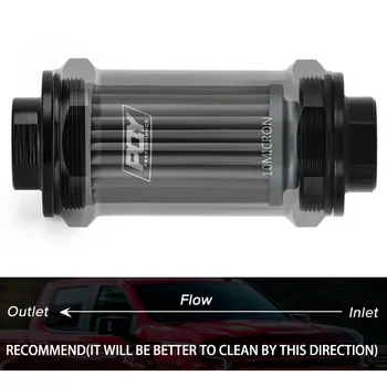 Filtro Carburante in Linea 10 Micron 100 Micron Lavabile Adattatore Universale 6AN 8AN 10AN