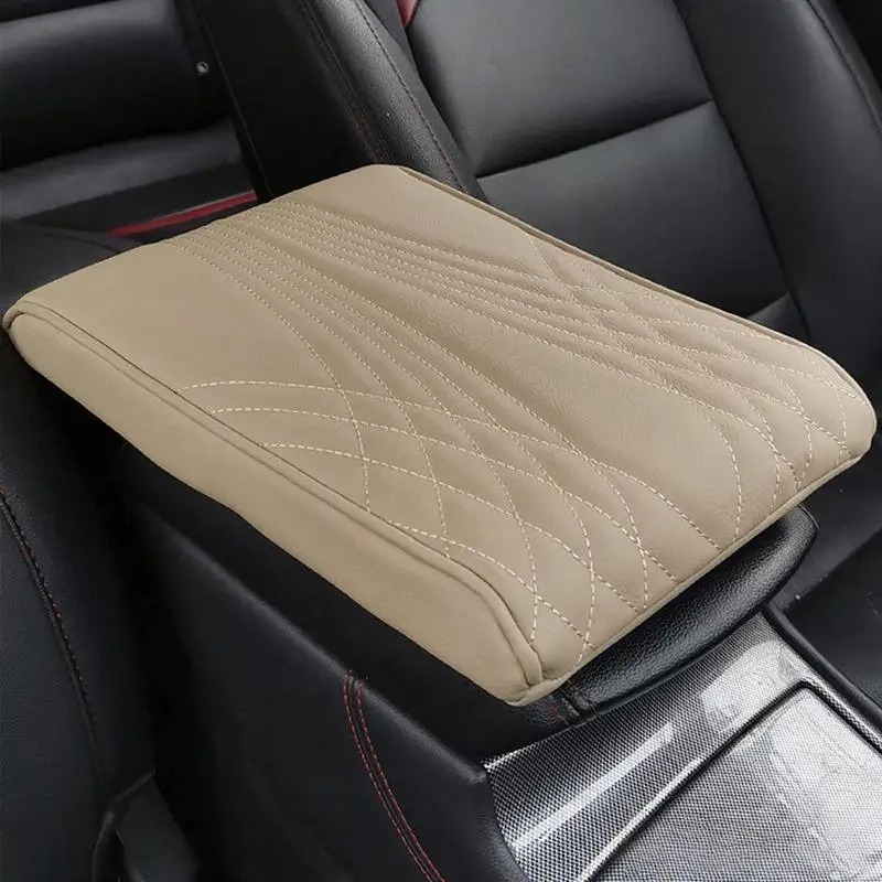 

Leather Car Armrest Box Pad Waterproof Slow Rebound Memory Foam Armrest Cushion Thickened Center Console Pad For Car Accessories
