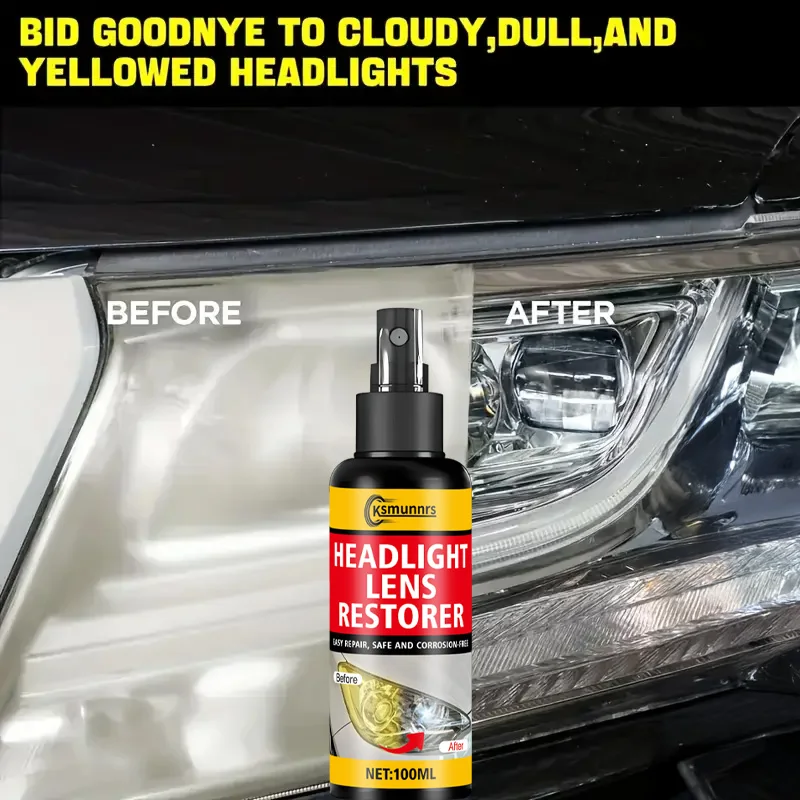 All-in-One Car Kit: Headlight Repair & Multi-Purpose Cleaner for Vehicle Care
