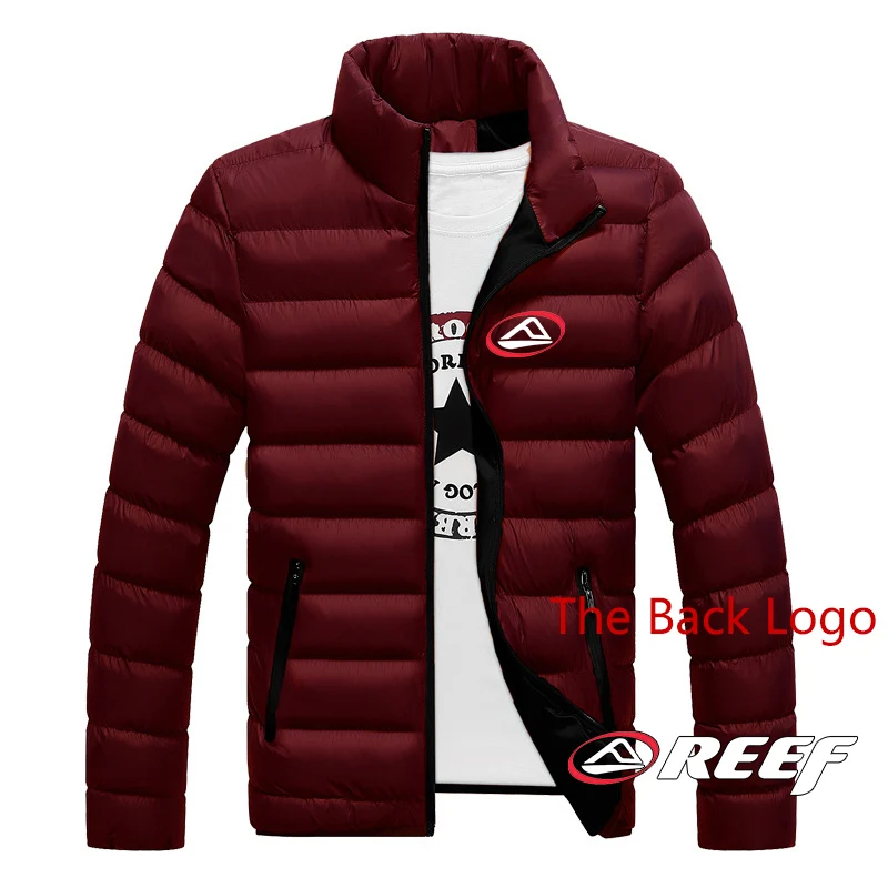 Reef 2023 New Men Spring and Autumn Thicken Warm Leisure Fashion Four-Color Cotton Comfortable Casual Zipper Jacket Coats