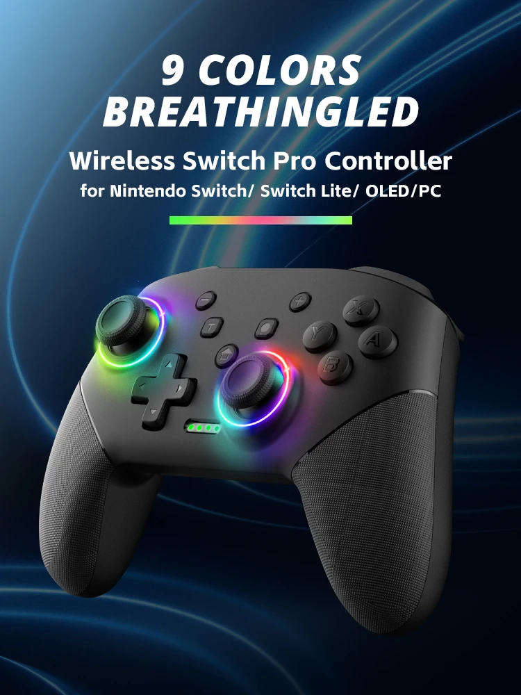 DATA FROG Wireless Controller For Nintendo Switch OLED/Lite Console Pro Gamepad With 1000Mah Battery Programmable Turbo Function wireless game controller