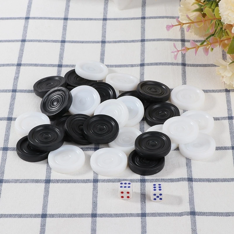 Dama In Plastica Da 32 Pezzi, Scacchi Bianchi Neri Internazionali, Dama Del Backgammon