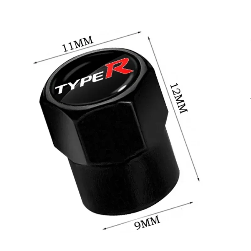 Sleek Aluminum Tire Valve Caps - Set of 4