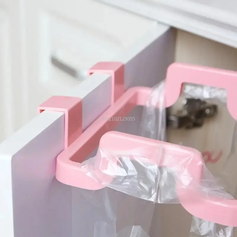 Hangable Garbage Bag Rack Storage Rack Plastic Kitchen Cabinet Door Garbage Rack Trash Can Household Gadgets