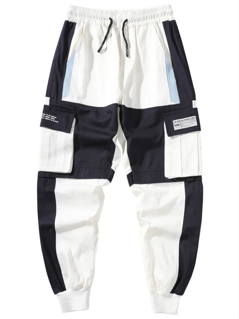 Prowow Men Multi Pockets Cargo Harem Pants Hip Hop Casual Male Track Pants Joggers Trousers