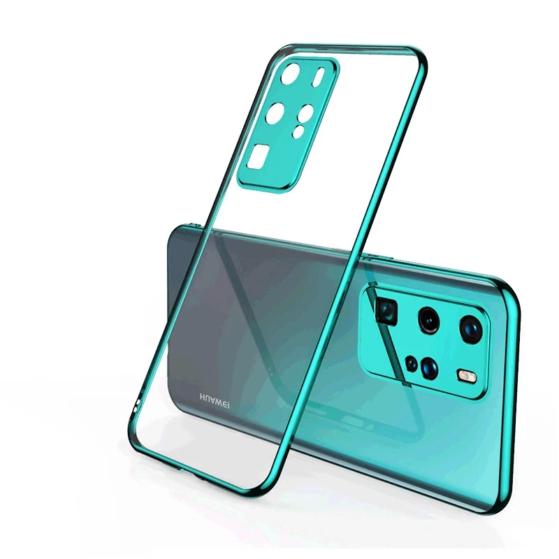

Прозрачный чехол с покрытием 100 Для huawei P40 lite Nova 7 7i 6se 5t Honor 30 20 V30 Mate 30 Pro, защитный силиконовый чехол-накладка для камеры