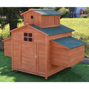 Deluxe Large Wood Chicken Coop 1