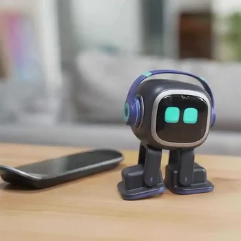 Robot Giocattolo Intelligente AI EMO con Riconoscimento Vocale per Comunicazione Emotiva, Animale Domestico Elettronico per Bambini e Adulti