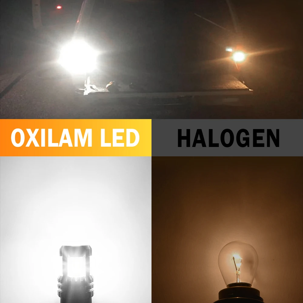 OXILAM LED CANbus   DRL ְ    , Ba15s LED 12V 7506 1156 P21W, 6000K ȭƮ, 2 