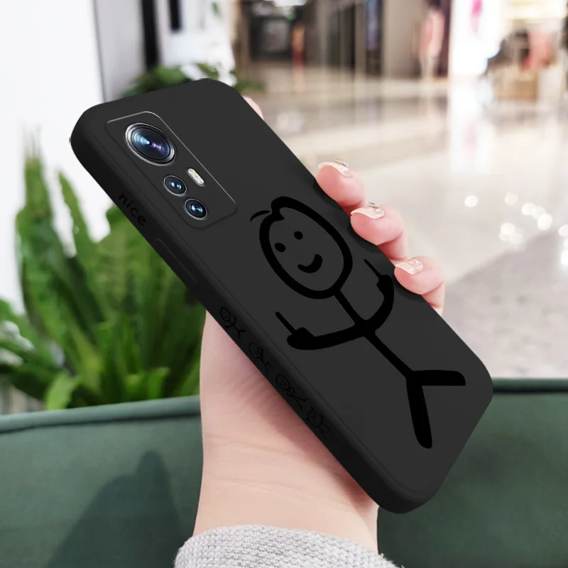 Line Man Liquid Silicone Phone Case for Xiaomi - Premium Protection and Style