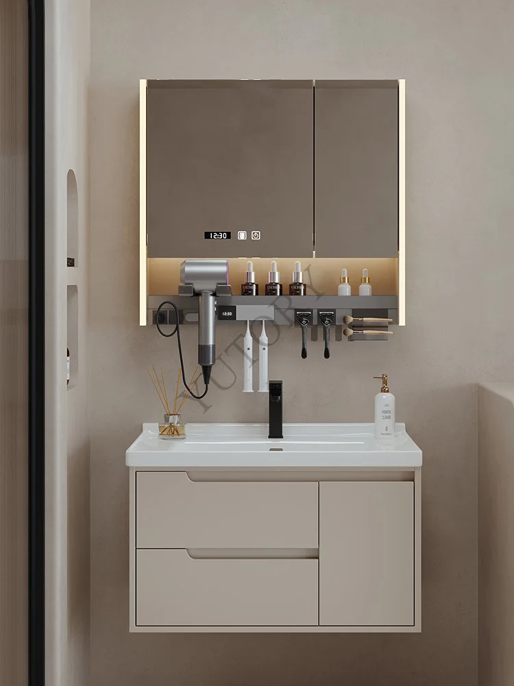 Multifunctional storage rack, smart mirror cabinet, ceramic integrated bathroom cabinet, toilet, hand wash basin