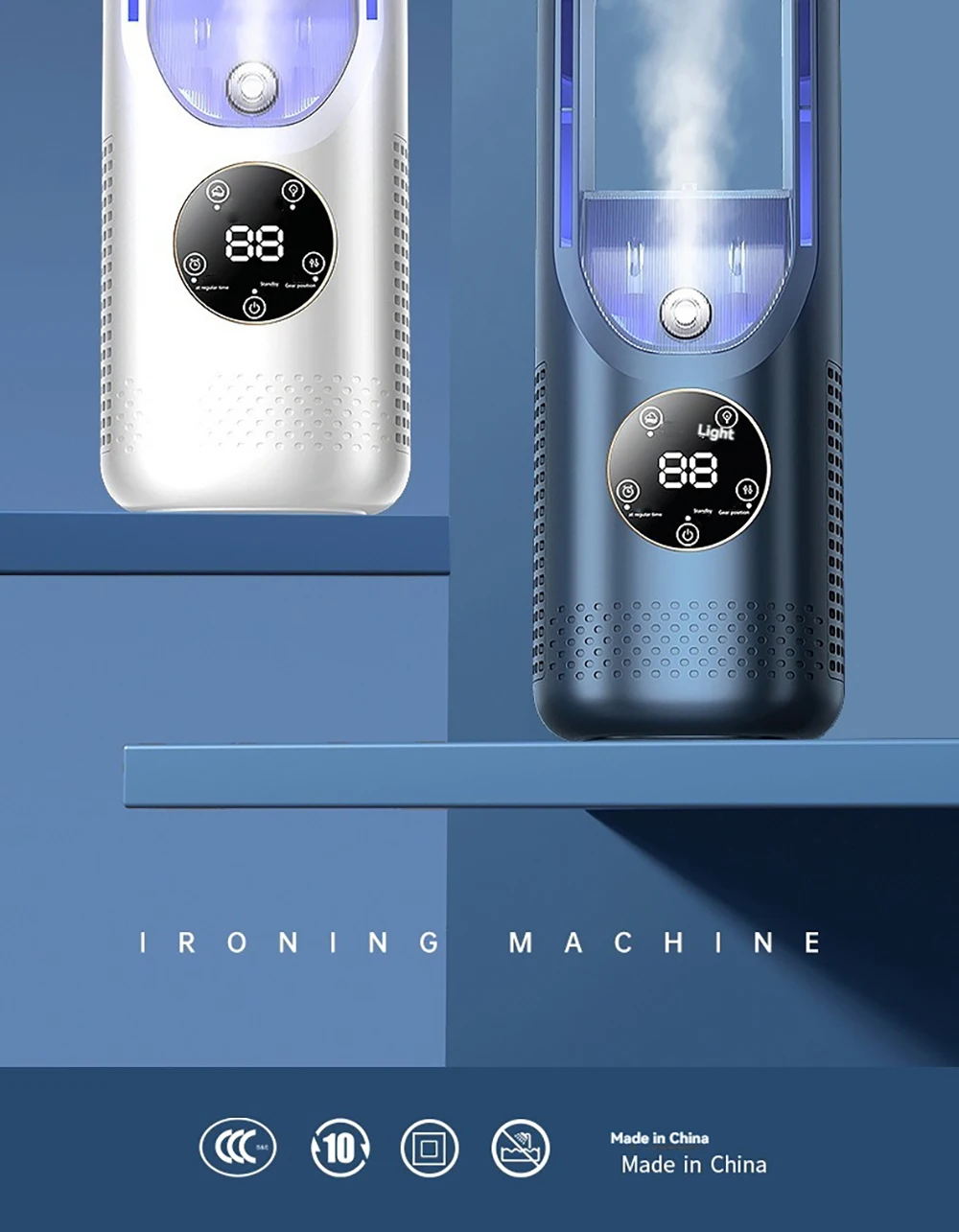 Mini Air Cooler Humidification Cooling USB Silent Timed Air Conditioning Fan Colorful Lights Night Light Led Screen 6 Wind Speed