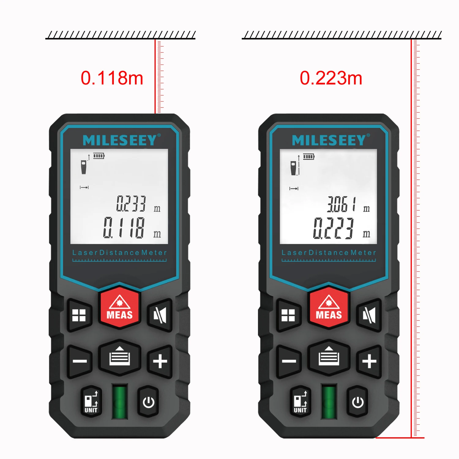 Mileseey Professional Laser Distance Meter and Rangefinder