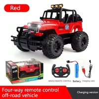 Rc Electric Remote Control Car Recharge Led Light Off-road Plastic 4wd Truck Simulation Toy Car Toy Drift Stunt Gift For Kids 1