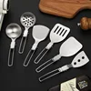 4PCS Outdoor Folding Kitchenware Set Camping Travel Portable 304 Stainless Steel Stir Frying Pot Shovel Soup Spoon 2