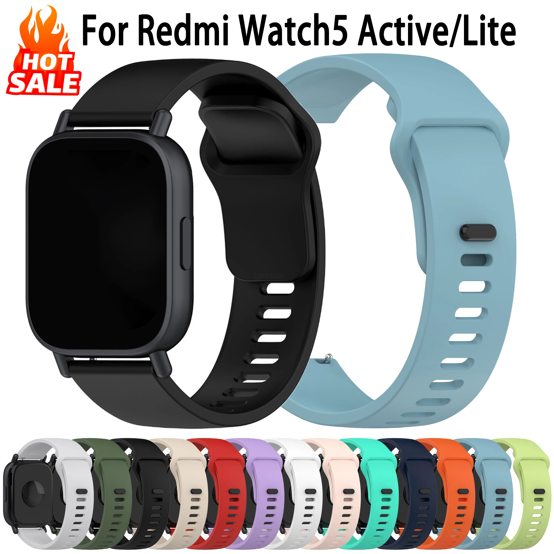 Silikonarmband für Redmi Watch 5 Active/5 Lite Smartwatch, Zubehör, 22 mm, Sportarmband, Armband für Redmi Watch 5 Active/Lite.