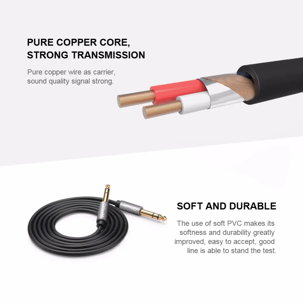 QGeeM  ̺ 6.35  - Aux ̺, Ÿ ͼ , 6.35mm Aux ̺, 6.5mm, 6.35mm, 1m, 2m, 3m